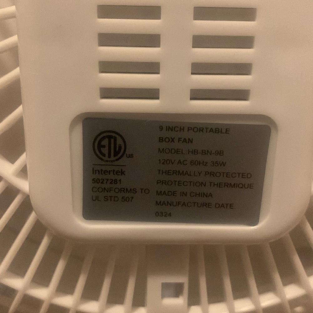 Climate Keeper Box Fan - Picture 5 of 7